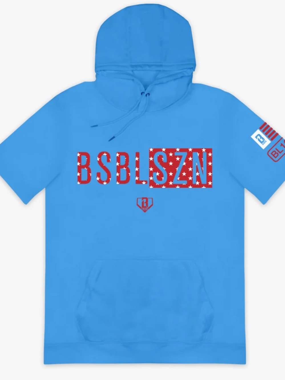 Baseball Lifestyle 101 Freedom V2 Short Sleeve Hoodie Youth Medium